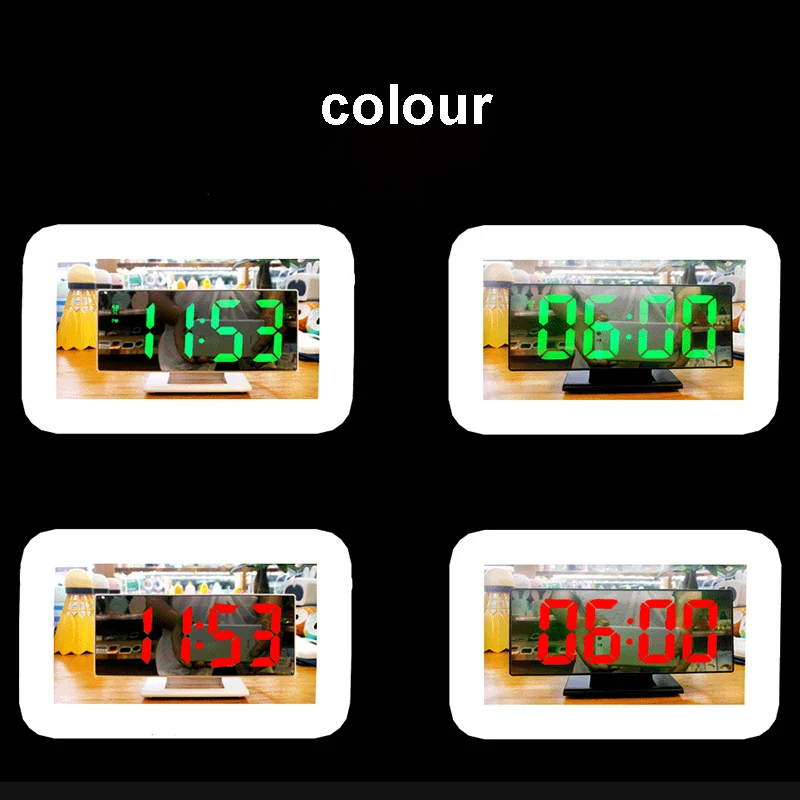 LED Mirror Digital Alarm Clock Electronic Watch Table Multifunction Snooze Temperature Night Display LED Desktop Alarm Clocks LED Mirror Digital Alarm Clock Electronic Watch Table Multifunction Snooze Temperature Night Display LED Desktop Alarm Clocks