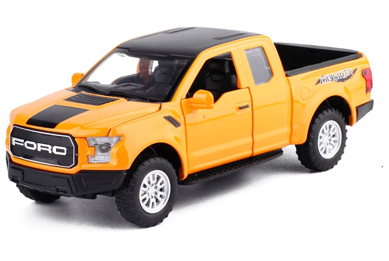 1:32 F150 pick up Truck модель автомобиля из сплава металлические Литые Игрушки транспортные средства оттягиваются мигающий Звук для детей игрушки