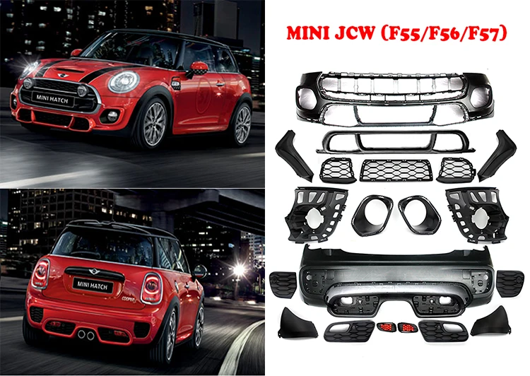 

Brand New PP Material UV Protected Body Kit Front and Rear Bumper Kits For mini cooper F55 F56