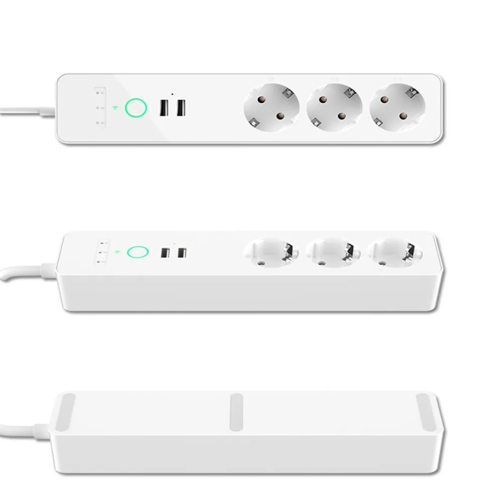 

Smart Electrical Socket Strip Dual USB 3 Ports Smart Power Sockets WiFi Wireless Phone APP Voice Control With dual USB ports