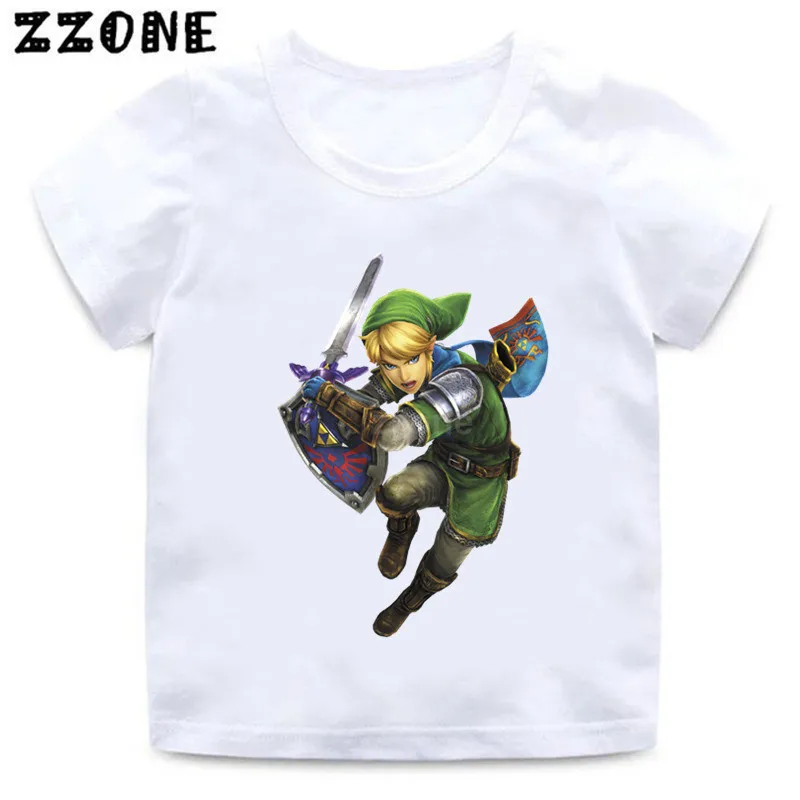 

Boys/Girls The Legend of Zelda Triforce Character Print T shirt Kids Summer Clothes Children Funny Casual Baby T-shirt,HKP5245