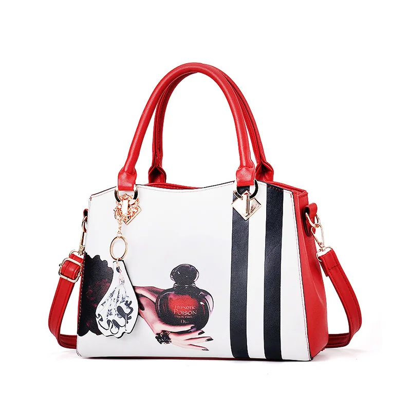 Women Leather Handbag Female Printing Crossbody Shoulder Bags Ladies Top-Handle Tote Bolsa Messenger Bag Purse Sac A Main SS7231 (1)