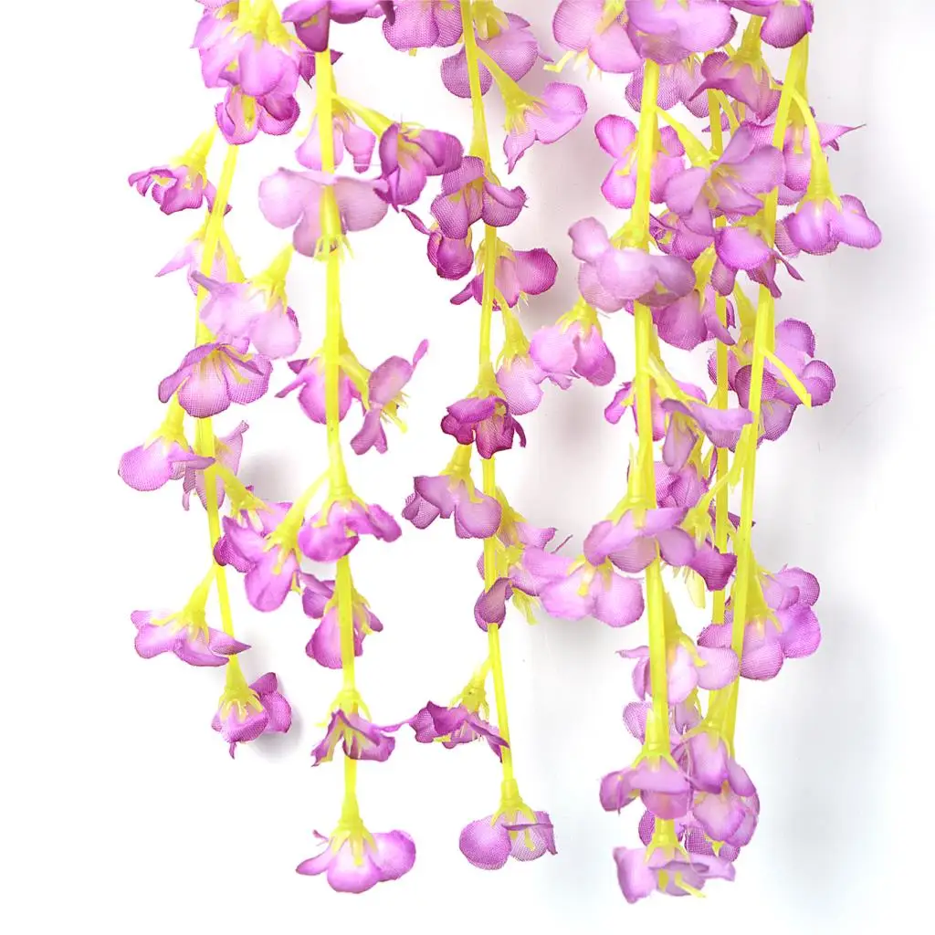 48 шт Искусственные цветы глицинии длинные 110 см поддельные дерево искусственная Виноградная лоза домашний сад День Святого Валентина украшения