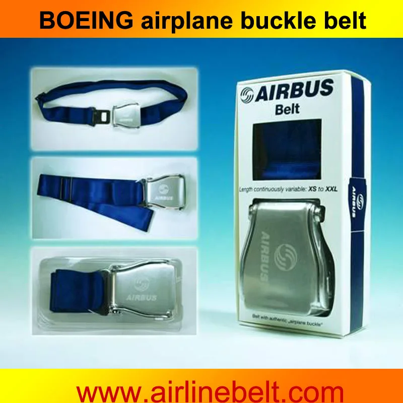 38mm width AIRBUS airplane seat belt buckle nylon belt men's jeans belt with Packing box