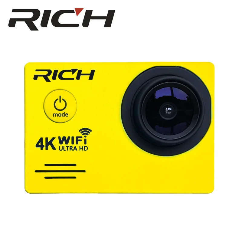 Спортивная камера RICH J520R 4K 2 7 K 1080P 16 Мп Wi Fi 30 м водонепроницаемая 2.0LCD Full HD DVR