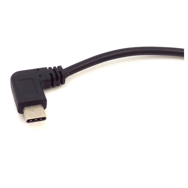 Кабель типа C 90 градусов, папа-USB 3,1 C(тип C) папа левый правый угол синхронизации и зарядки конвертер Кабель-адаптер Шнур 10 дюймов