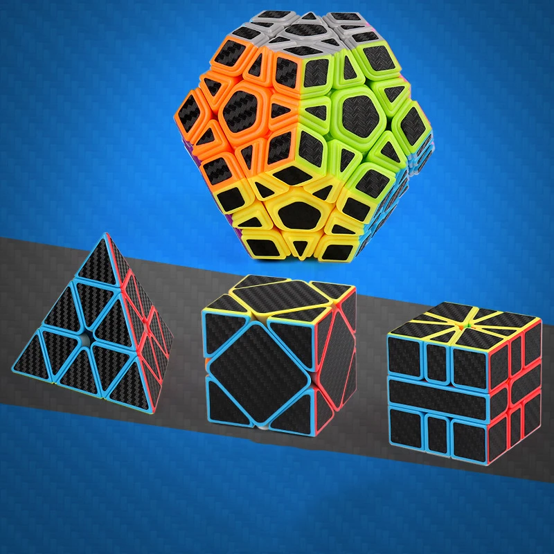 

Carbon Fiber Sticker Series Magic Cube Pyraminx Megaminx Skew Cube SQ1 Educational Toys for Children Puzzle Cube Toy for Adults