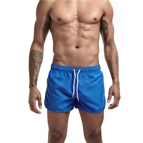 TACVASEN/Мужская одежда для плавания, сексуальные плавки с эластичной резинкой на талии, Шорты для плавания для мужчин, пляжные шорты для плавания, Шорты купальные с карманами - Цвет: Blue