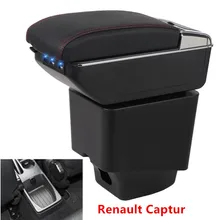 Для Renault Captur II подлокотник коробка Универсальная автомобильная центральная консоль caja Модификация аксессуары двойной поднятый с USB
