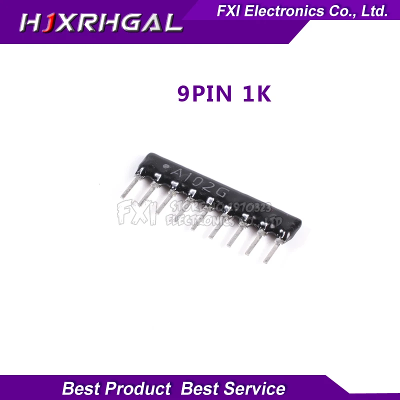20 штук корпус типа dip 9pin 1K A102 102 Ом сетевой резистор массив