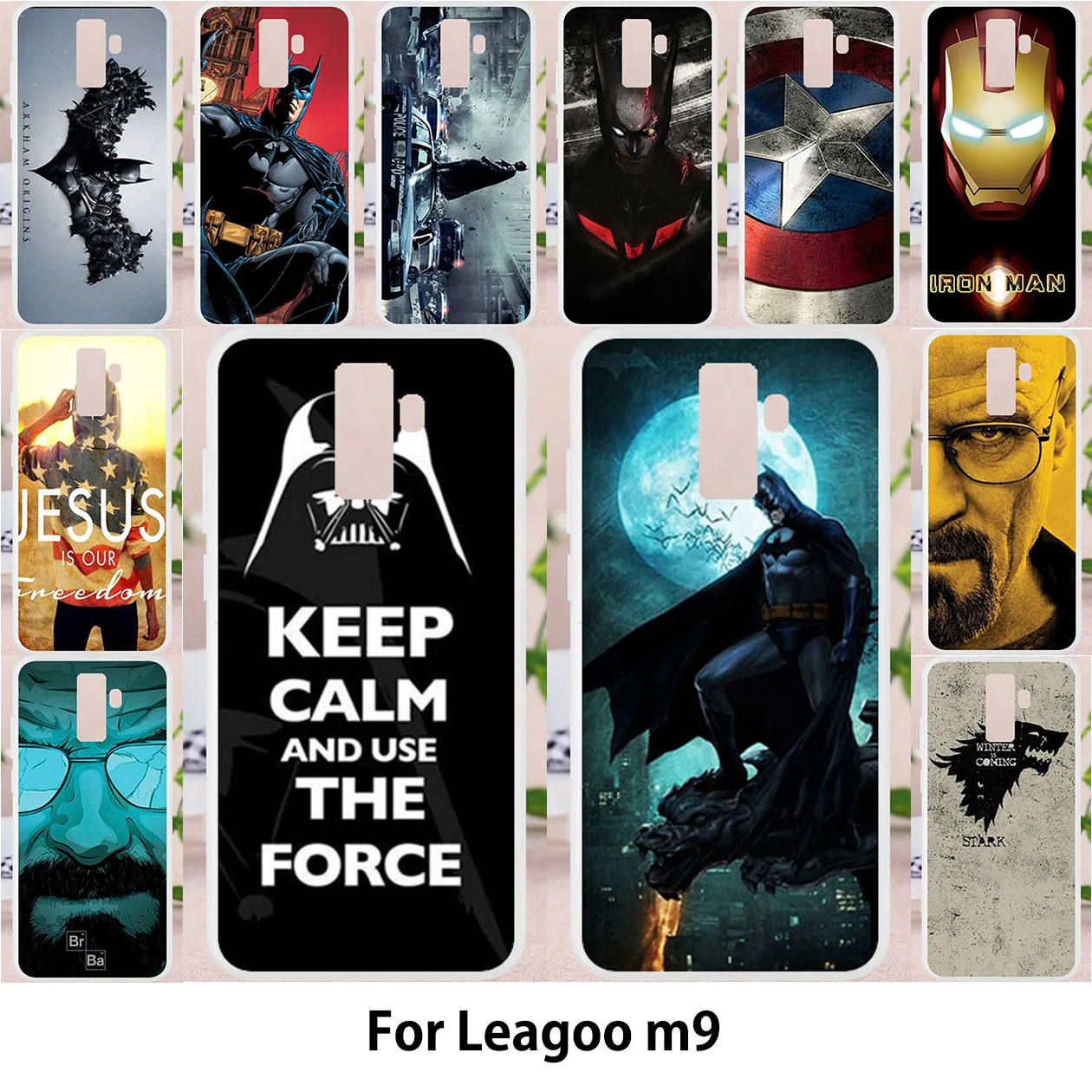 

TAOYUNXI For Leagoo M9 case Silicon Soft TPU Case For Leagoo M9 M 9 Cover Painting Shield Bat Tower Patterned Man Covers