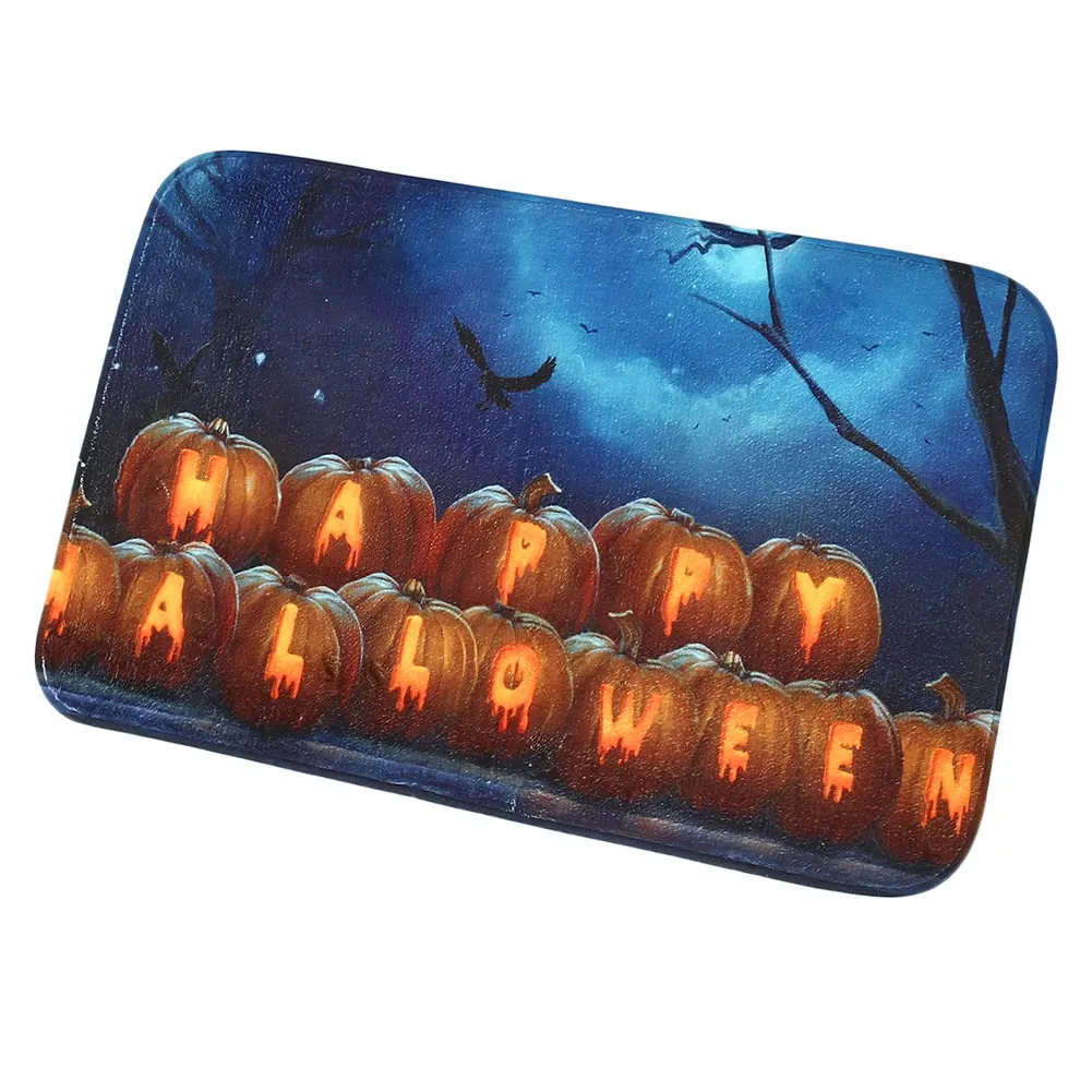 

Flannel Rug Anti-Slip Doormat Mats for Antislip Door Decoration Carpet Room Decor Halloween for Bath Mats Home Drop Shipping