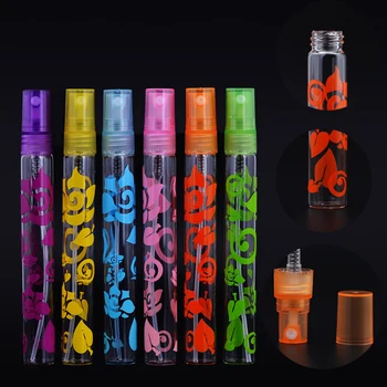 

6pcs 10ml Butterfly Printing Mini Refillable Glass Spray Perfume Bottle Portable Parfum Atomizer Empty Cosmetics Container Gifts