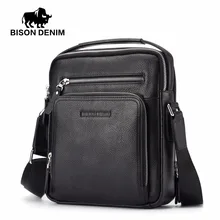 BISON DENIM 2017 Genuine Leather font b Men b font Bags Ipad font b Handbags b