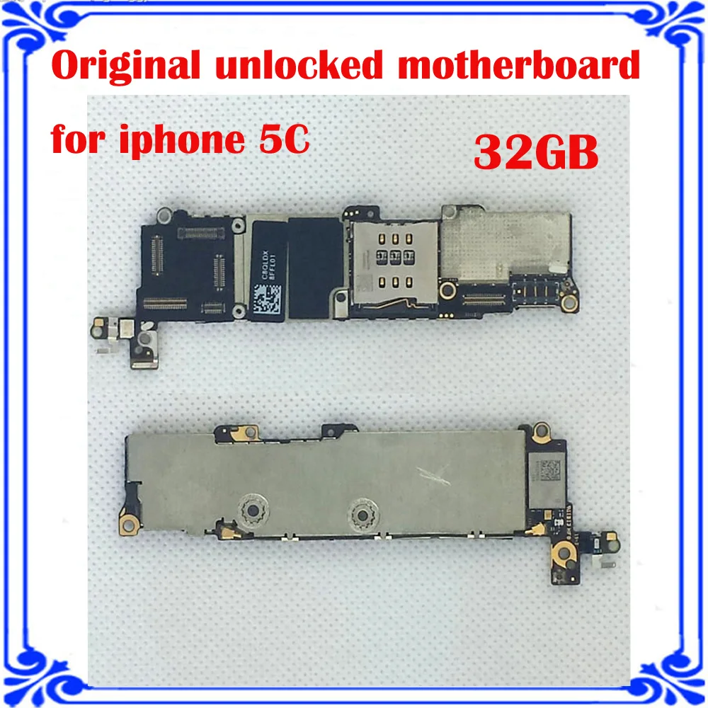 For iphone 5C 32GB original unlocked motherboard installed