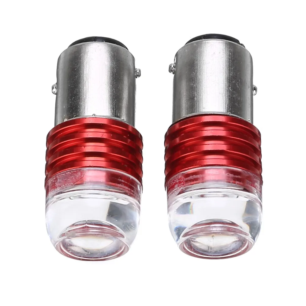 

2pcs Strobe Flashing Red 1157 2357 6W Auto LED Projector Bulb Car Tail Backup Brake Light Parking Lights Lamp DC 12V