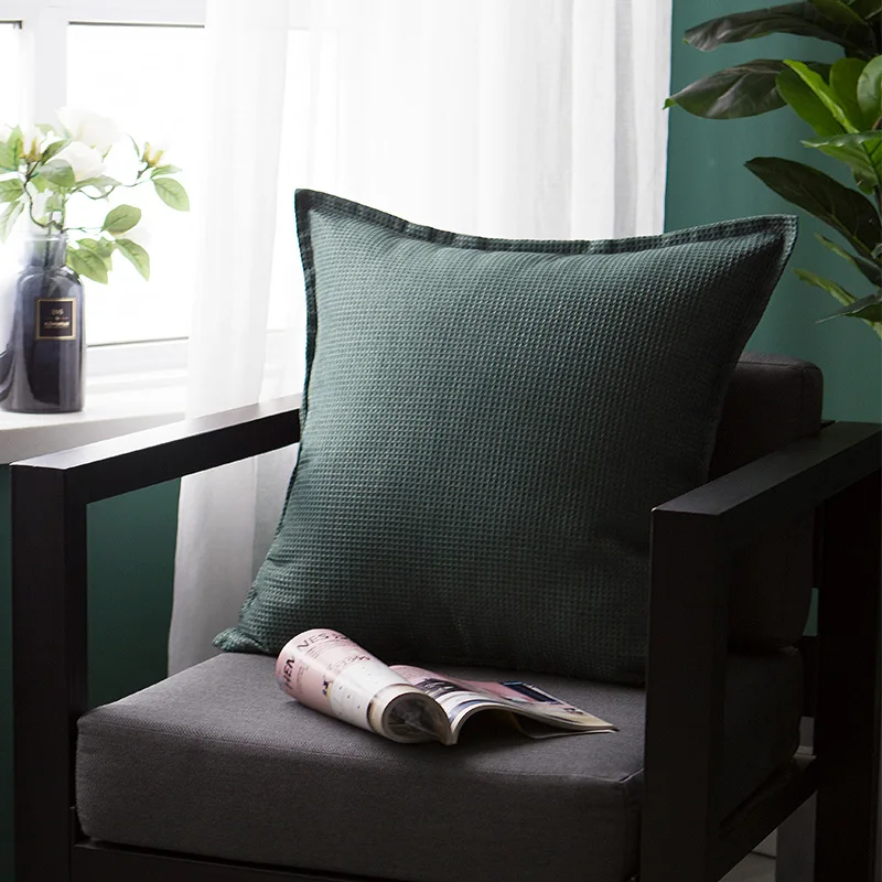 

American Style Bolster Walf Checks Cushion for leaning on four colours optional