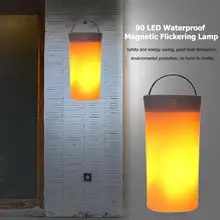 90 LED Waterproof Magnetic Flickering Light Courtyard Balcony Flame Lamp Flickering Emulation Decor Lamp Creative Fire Lights