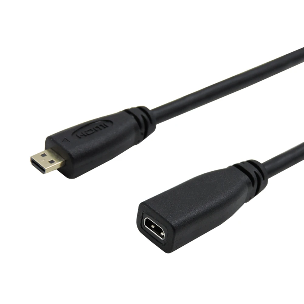 HDMI 1.4 В 3D Тип Micro HDMI мужчина к Micro HDMI Женский M/F УДЛИНИТЕЛЬ 60 см 1080 P для fujifilmhtc Huawei S7