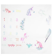 Бренд новорожденных номер Единорог одеяло-Ростомер для фотосъемки реквизит