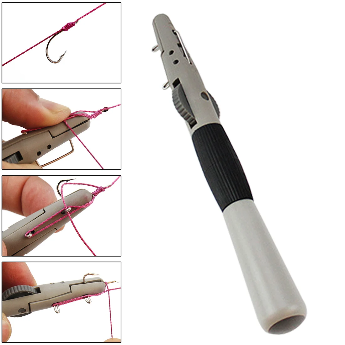 Hot 1PCS 14cm ABS Fishing Hook Tier Manual Fishhook Latch Tippet