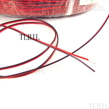 10 метров 20 AWG Guage Электрический провод луженая медь кабель с ПВХ-изоляцией для светодиодов ленточный кабель красный черный провод