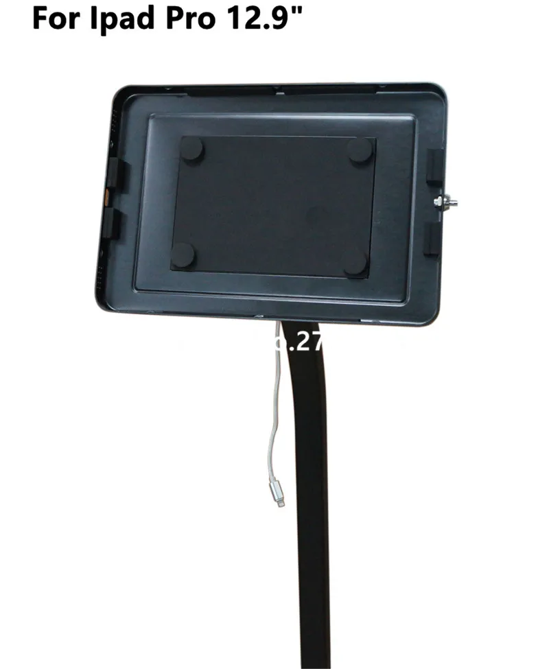 Bloqueio de Segurança Habitação para Ipad 12.9 com Rodas Tablet Ipad Piso Suporte Almofada Display Enclouse Case Quiosque Anti Roubo Pro 10 Sistema EAS