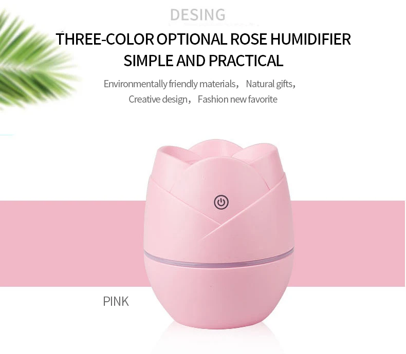 EXPED SMART New rose USB mini air humidifier small car air purifier creative models