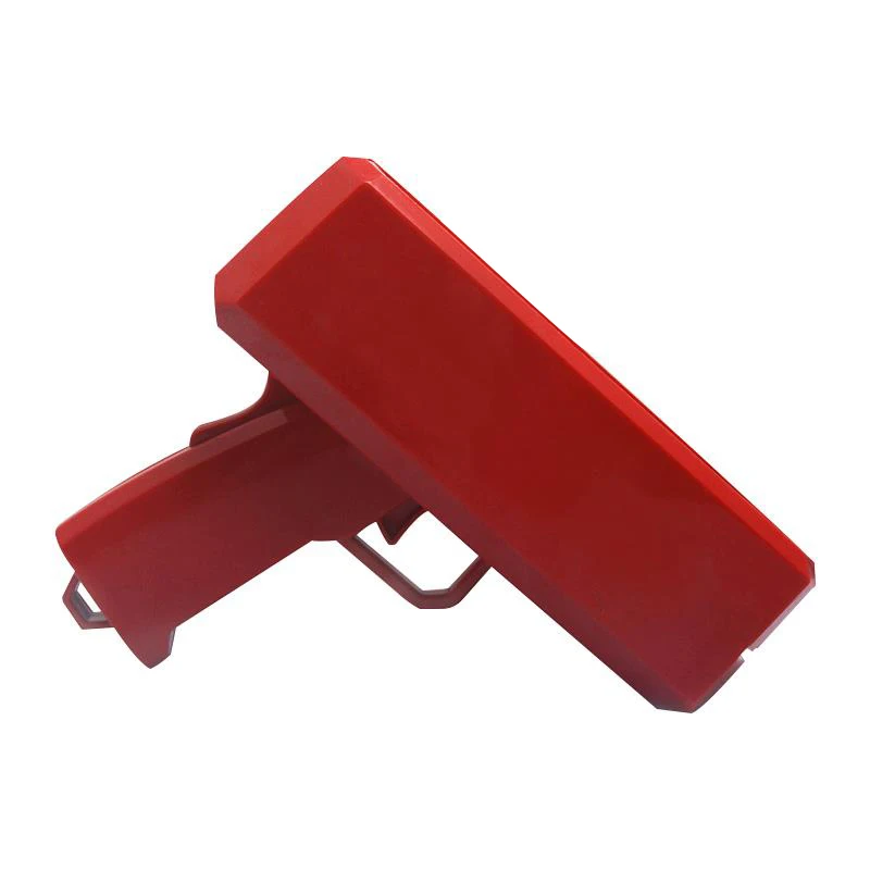 Изготовление дождевых денег пистолет Красный Розовый игрушка Рождественский подарок вечерние игрушки игры 100 шт наличные модные деньги пистолет игрушка пузырь пакет - Цвет: Red NO Logo