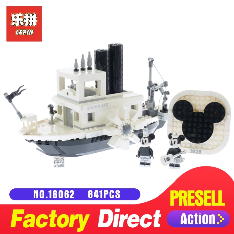 

Lepin 16062 Compatible Legoing Set 21317 Ideas Steamboat Willie Building Blocks Bricks Model Christmas Diy Gifts Educational Toy