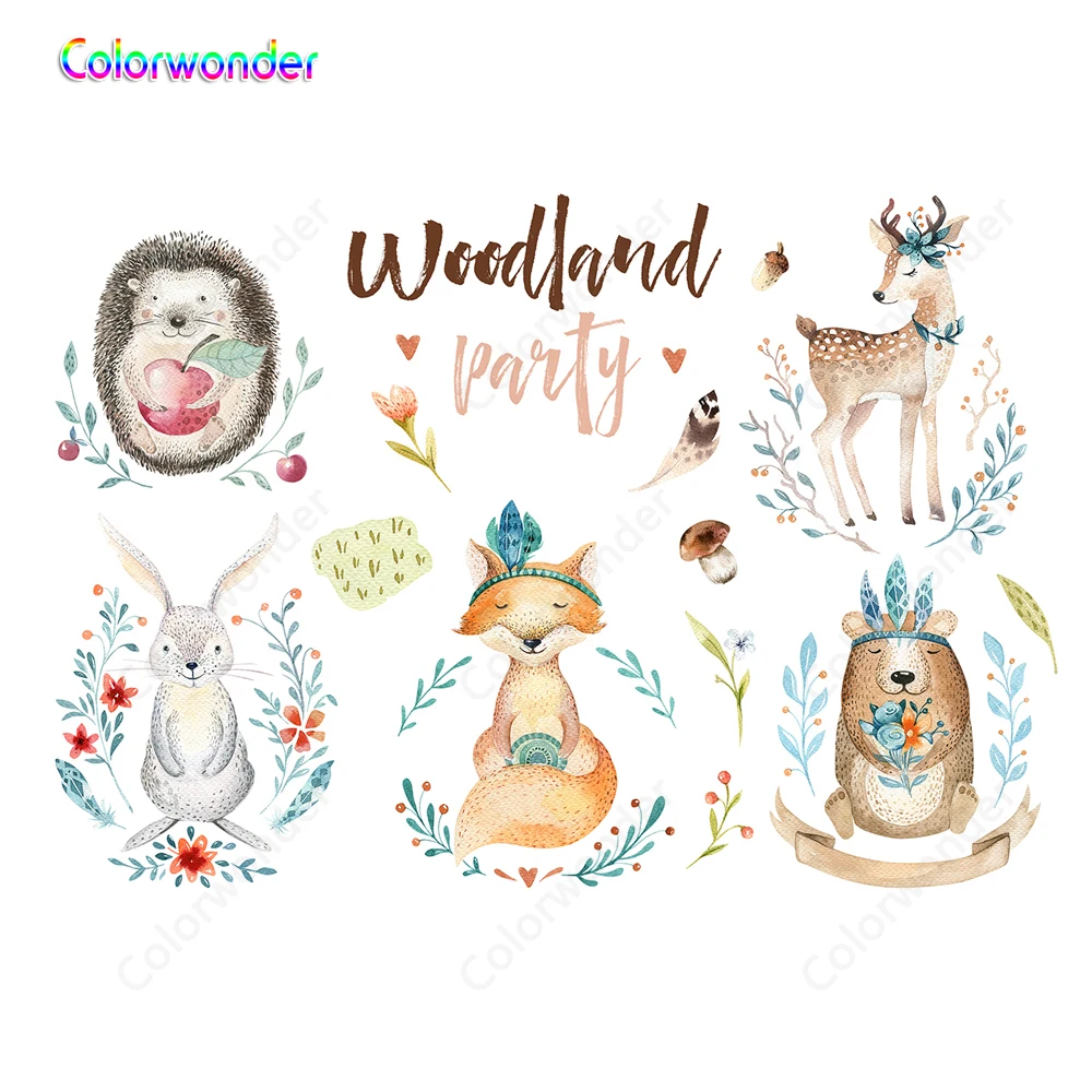 Colorwonder лесной Животные фон фотография белой Фоны для Baby Shower или вечеринки по