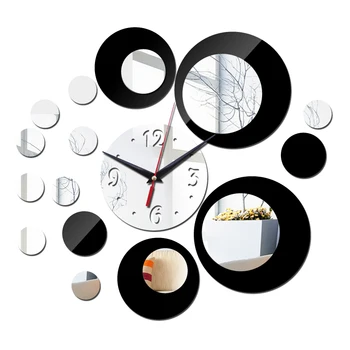 Reloj de pared grande acrílico, reloj de cuarzo, bricolaje, pegatinas 3d, para sala de estar, Europa, pegatina de pared, murale horloge, 2019