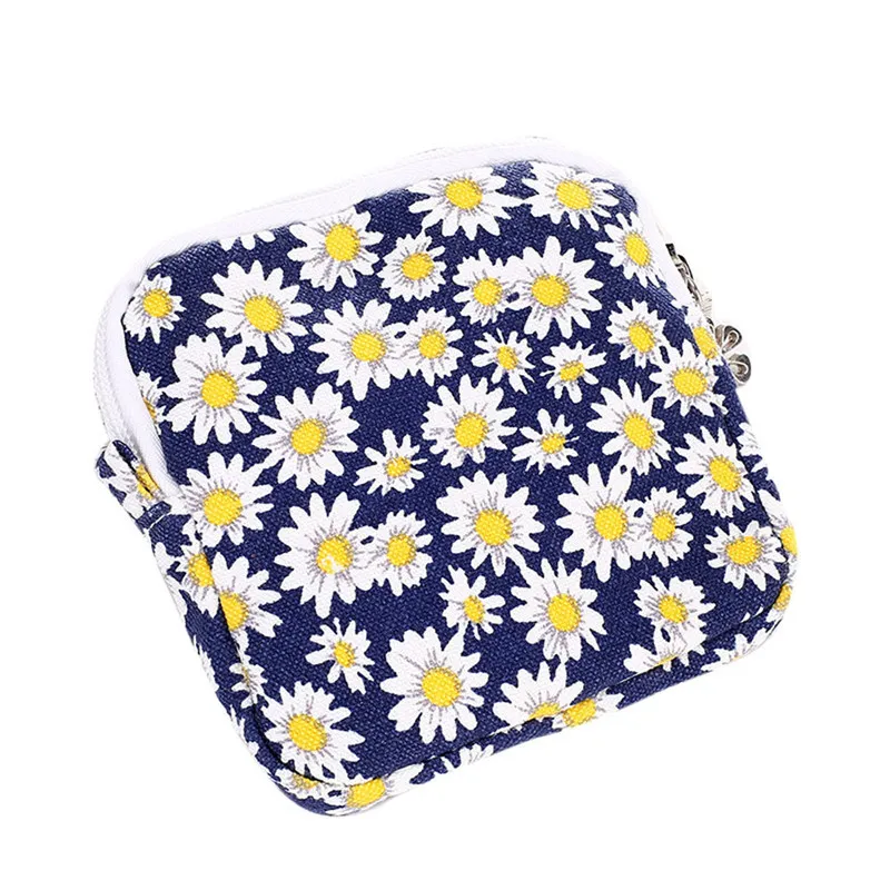 

Hot Sale Women Girl Sanitary Pad Organizer Holder Cute Printed Napkin Towel Convenience Bags Zipper Mini Coin Purse Wallet