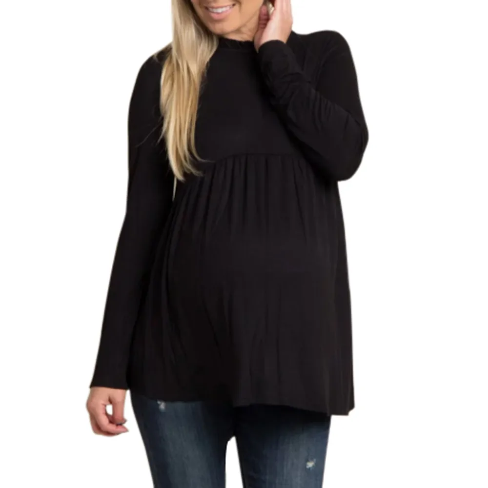 

Womens Pregnants Tops Autumn Winter Long Sleeve Nursing T Shirt Baby For Maternity T-Shirt Moms Breastfeeding Maternity Clothes