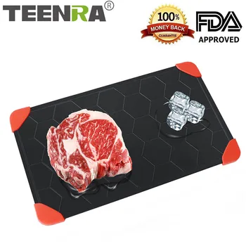 

TEENRA Honeycomb Fast Defrosting Tray Meat Quick Defrosting Plate Frozen Food Defrost Tray Thaw Aluminum Kitchen Tools