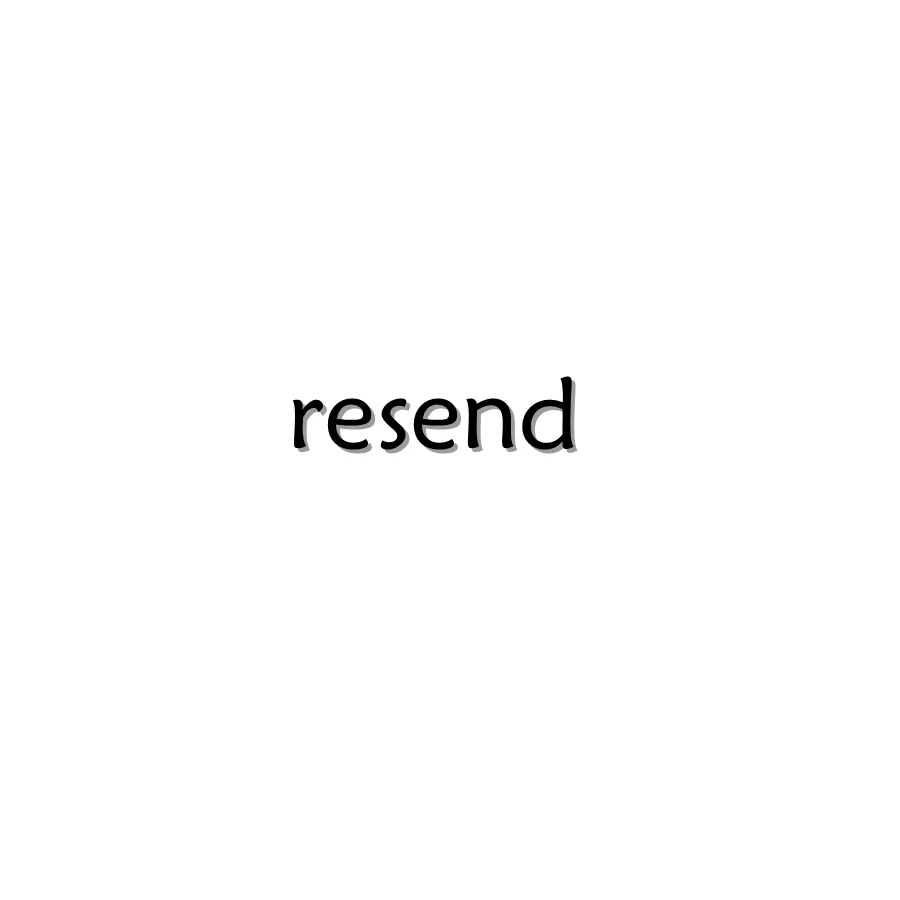 

new order for new tracking number to sending or resending