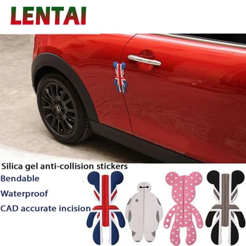 

LENTAI 1Pair Car door stickers anti-rub Cartoon Styling For Abarth Fiat 500 BMW E46 E60 E36 E34 Mercedes Benz W204 Volvo XC90