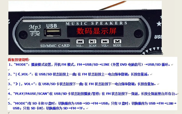 Высокомощная карта USB мощность вещания аудио усилитель USB или sd-карта усилитель мощности с блоком питания и аудиокабелем