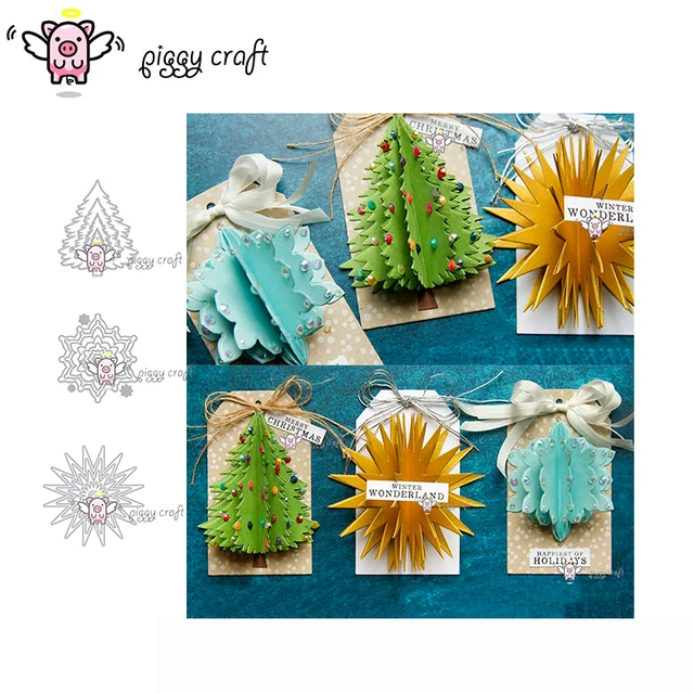 piggy craft metal cutting dies cut die mold three shapes of flowers die cut paper flower shapes