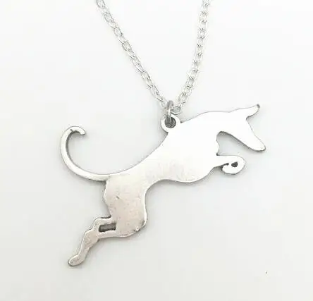 necklaces pendant dog pendants hound greyhound choker lover statement running animal grey silver charms dogs