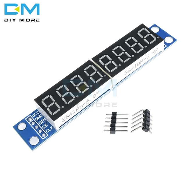 MAX7219 7 Segment LED Dot Matrix 8 Digit Digital Tube Display Control  Module For Arduino 3.3V 5V Microcontroller Serial Driver - AliExpress