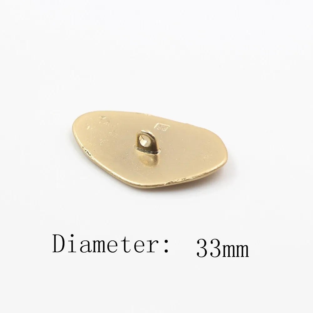 33 мм 10 шт./лот семена дыни гладкая металлическая кнопка золотое украшение для