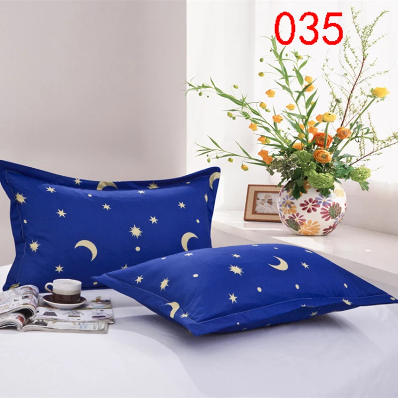 Deep Blue White 1Pcs 2Pcs Polyester Single Pillowcases 48x74cm Pillow