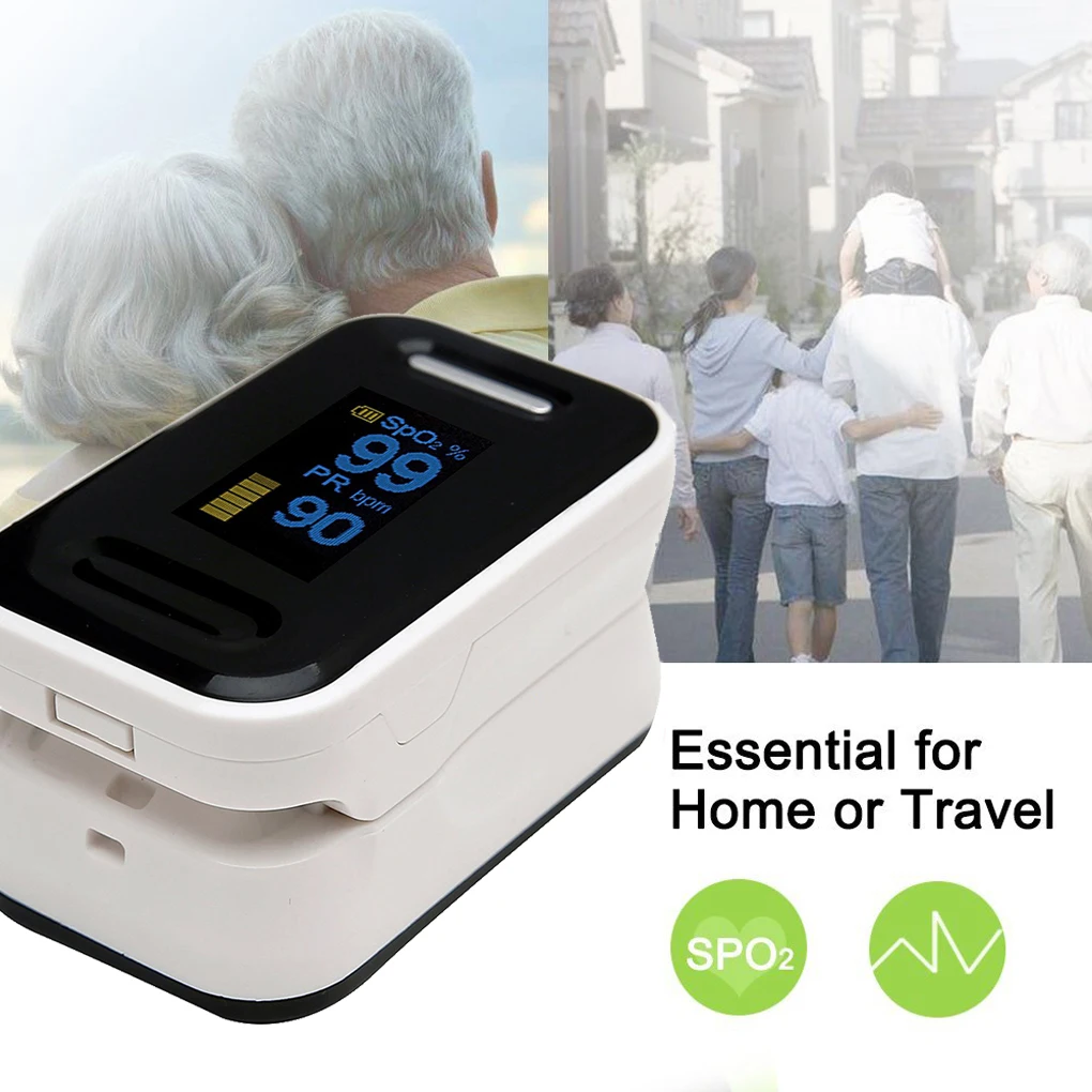 

Multifunctional Finger Pulse Oximeter Fingertip Blood Oxygen Monitor Blood Spo2 Saturation Levels Meter with Alarm C201A9