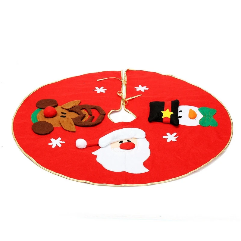 JX-LCLYL Snowman Santa Claus Elk Christmas Tree Skirt Christmas Decoration Supplies 106cm