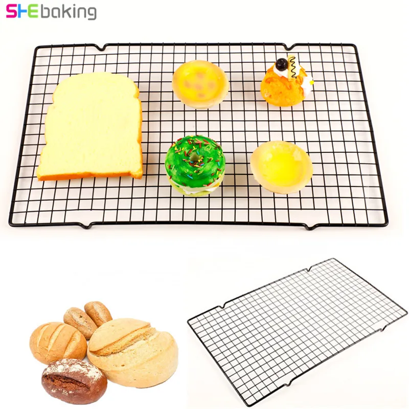 Shebaking Stainless Steel Nonstick Cooling Rack Cooling Grid Baking Tray Dessert Biscuit Cookie Pie Bread Cake Baking Rack Shebaking Stainless Steel Nonstick Cooling Rack Cooling Grid Baking Tray Dessert Biscuit Cookie Pie Bread Cake Baking Rack