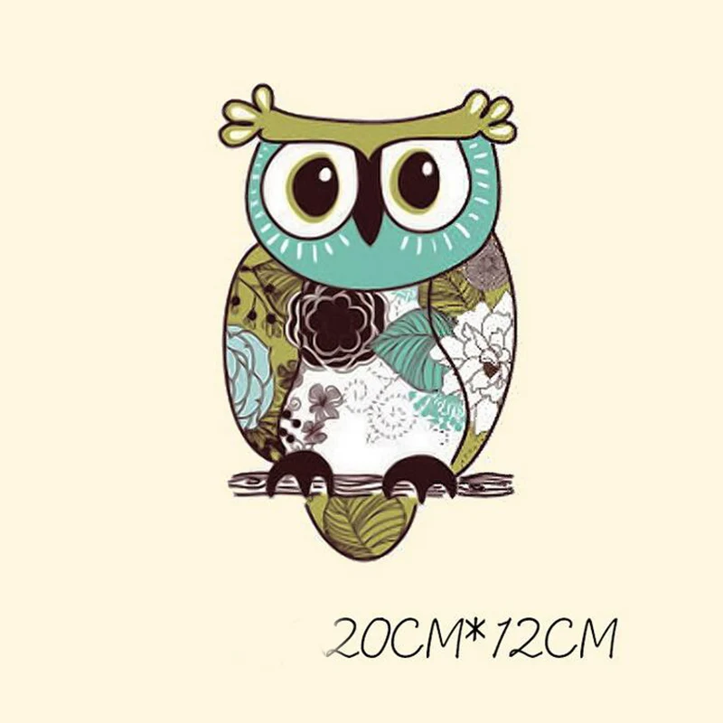 

Cute Owl Hot Transfer Iron on Patches for Kids Clothes Sticker Washable Appliques Parches Ironing Applications for Clothes T@Th