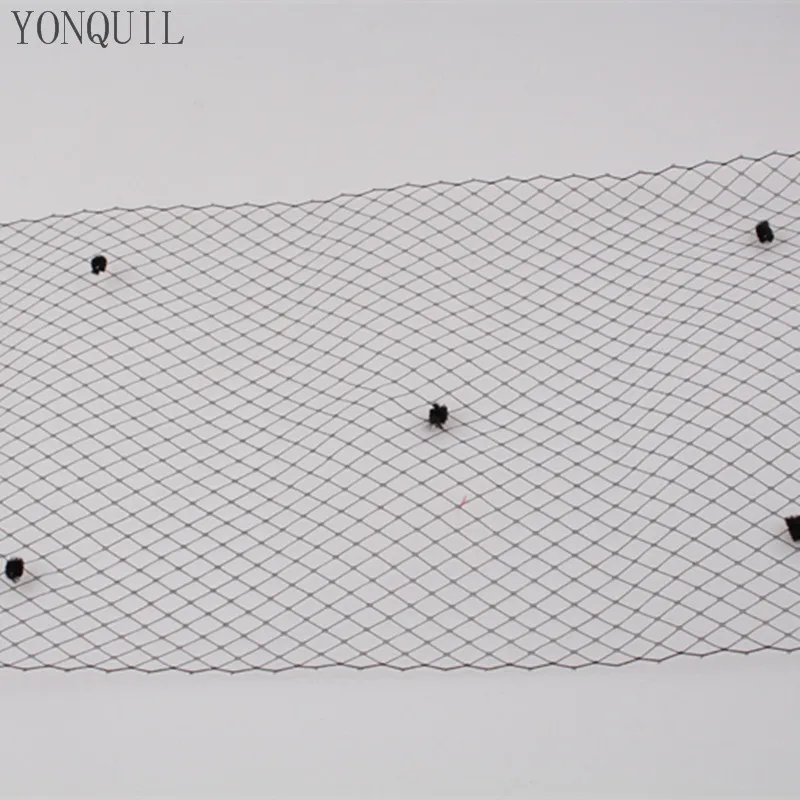 Black  5 Yards Per Lot Birdcage Veil With Dot 25CM Width Russian Veiling Netting Wedding Dot Veils DIY Hair Accessories LDV06 3