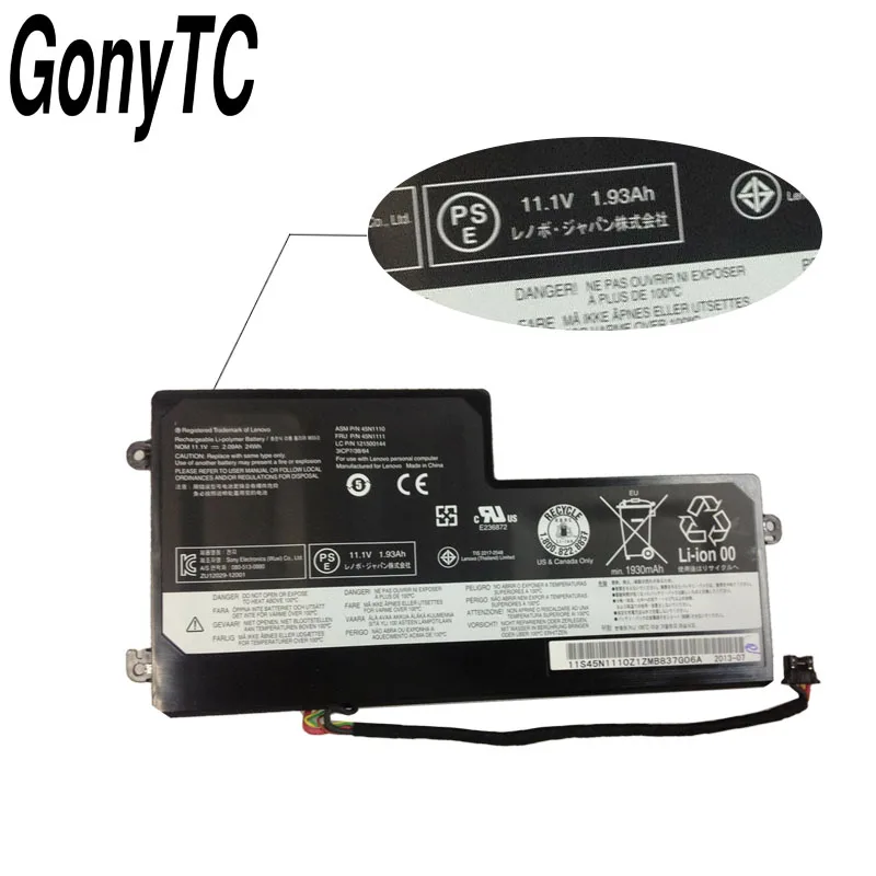 Оригинальный аккумулятор GONYTC для ноутбука Lenovo ThinkPad T440 T440S T450 T450S X240 X250 X260 X270 45N1110