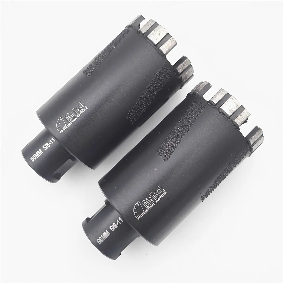 DIATOOL 2pcs Laser Welded Diameter 50mm Diamond Dry Drilling Core Bits With Side Protection 5/8-11 Thread